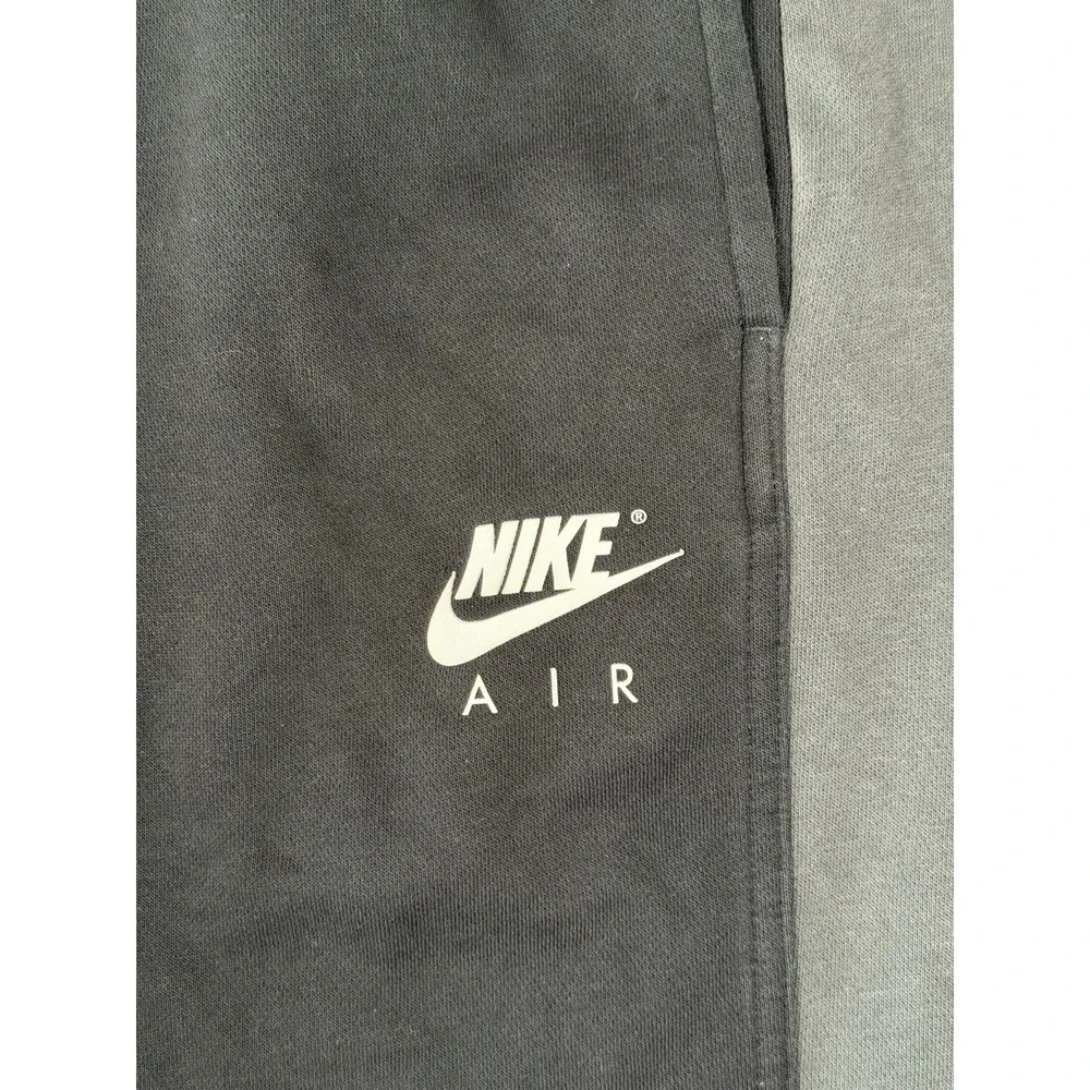 Nike Sportswear Air Jogger Mens Large Black Gray Fleece Pants DR8949-011